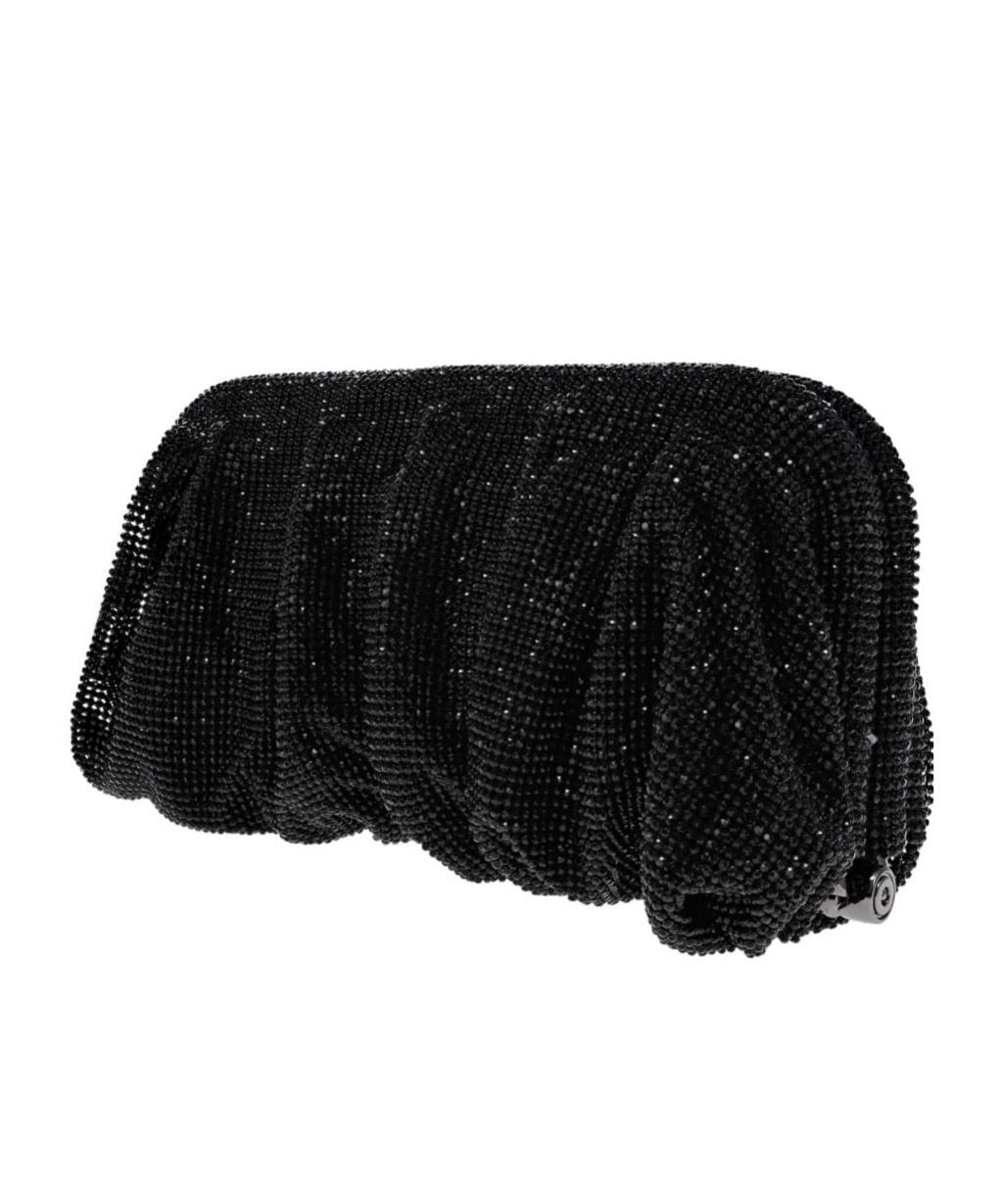 BENEDETTA BRUZZICHES Rhinestone Clutch In Black Product Image
