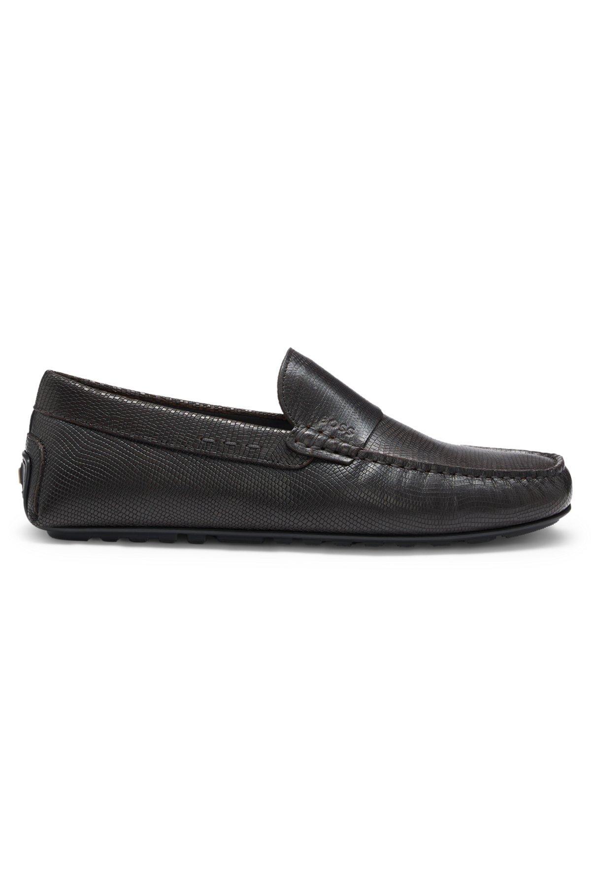 Driver-sole moccasins in printed leather Product Image