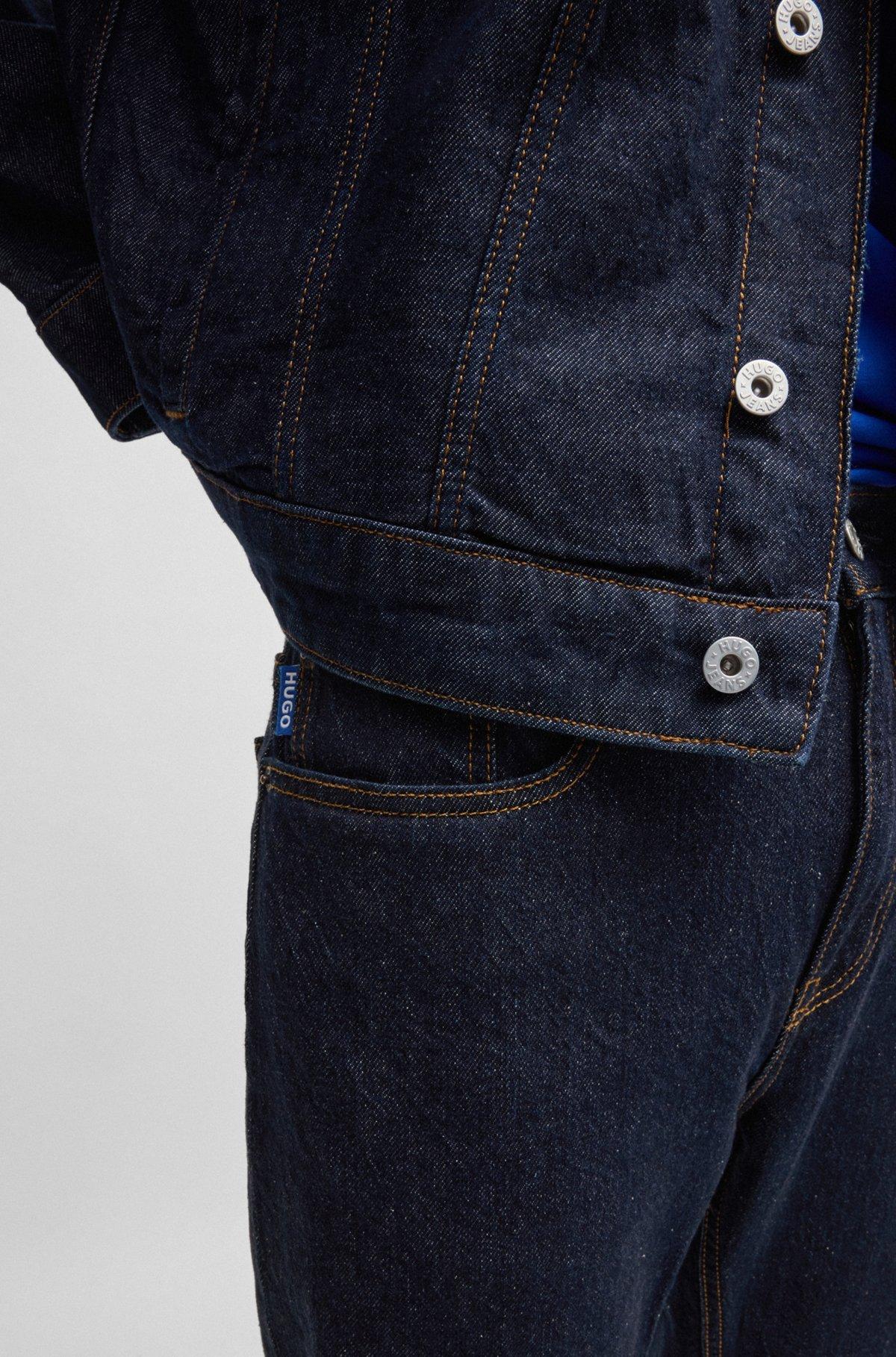 Slim-fit jeans in dark-blue stretch denim Product Image