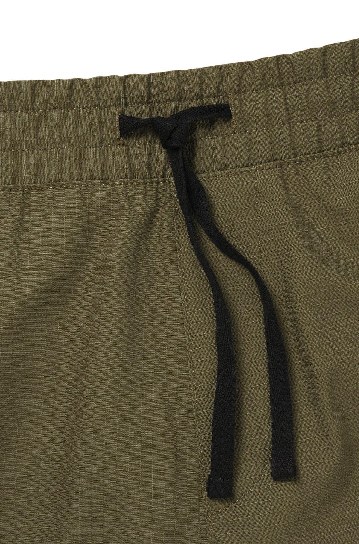 Structured-cotton shorts with drawstring and logo patch Product Image
