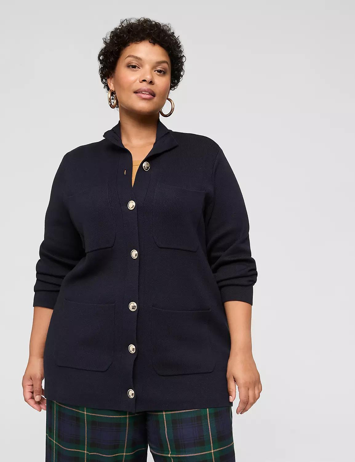 Versatile Button-Front Jacket Product Image