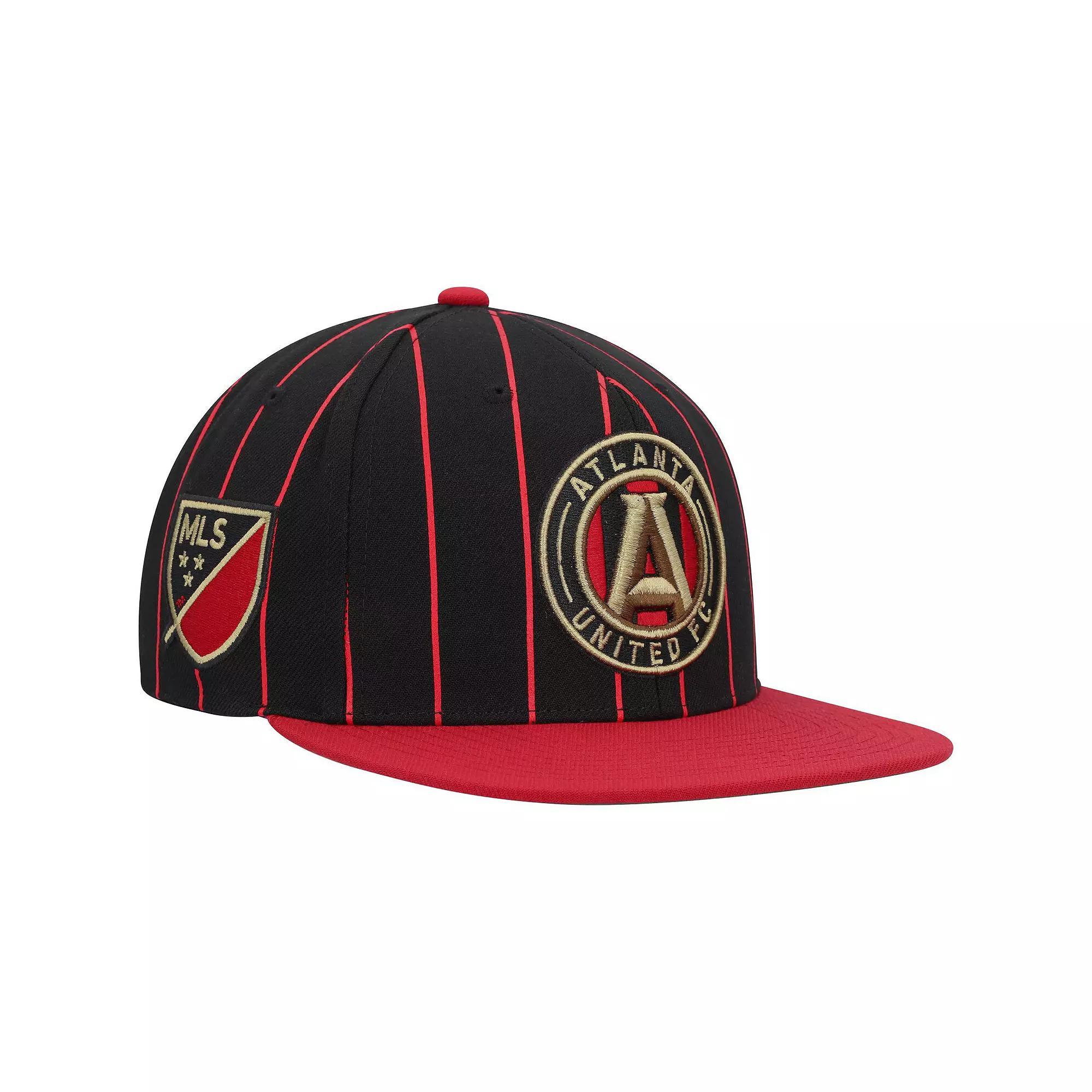 Men's Mitchell & Ness Black Atlanta United FC Team Pin Snapback Hat, Atu Black Product Image