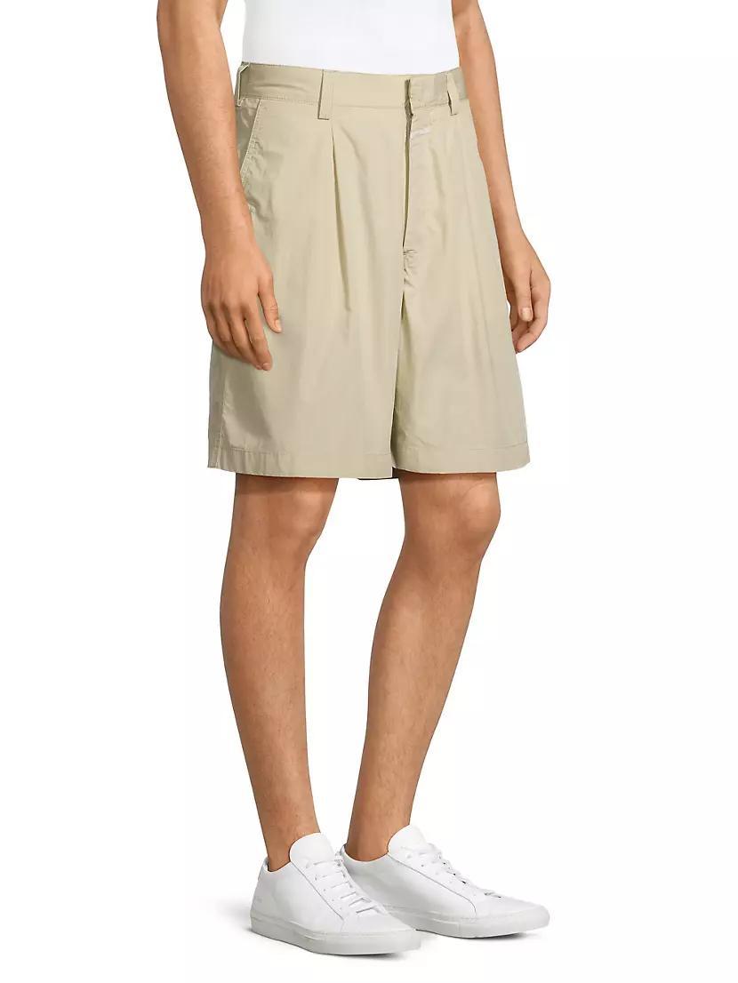 Pleated Cotton Shorts Product Image