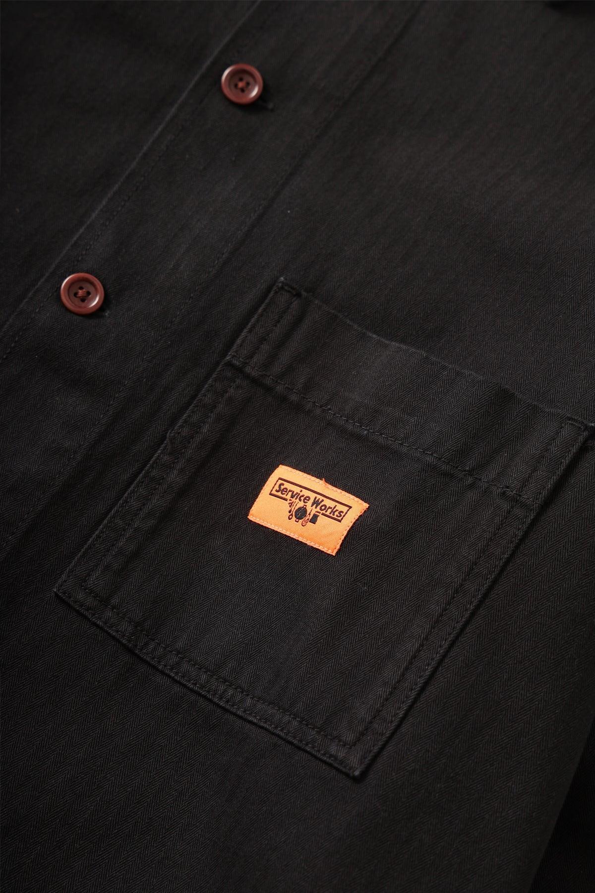 Herringbone Front Of House Jacket - Black Product Image