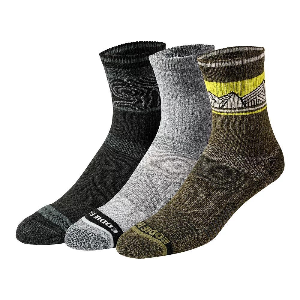 Men's Eddie Bauer Performance Hiking Crew Socks 3-pack, Size: 6-12, Green Mountain Product Image