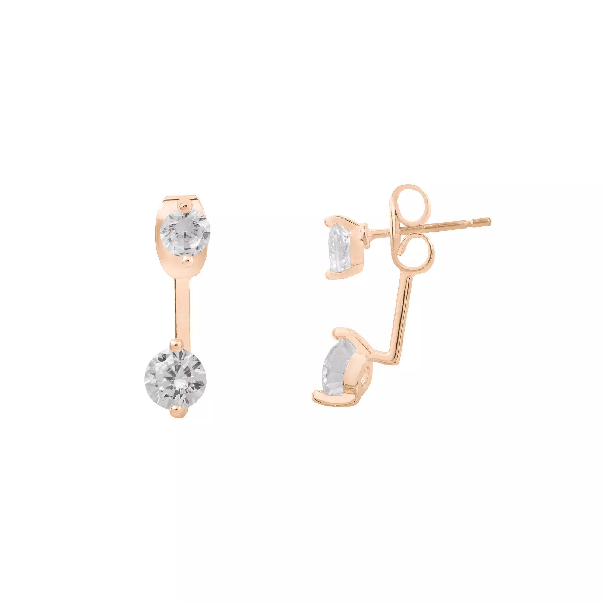 LC Lauren Conrad Rose Gold Delicate Nickel Free Earrings, Women's, Rose Gold Tone Product Image
