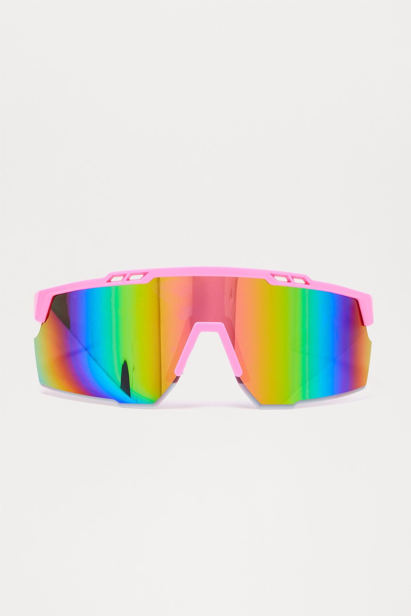 Places To See Shield Sunglasses - Pink Female Product Image