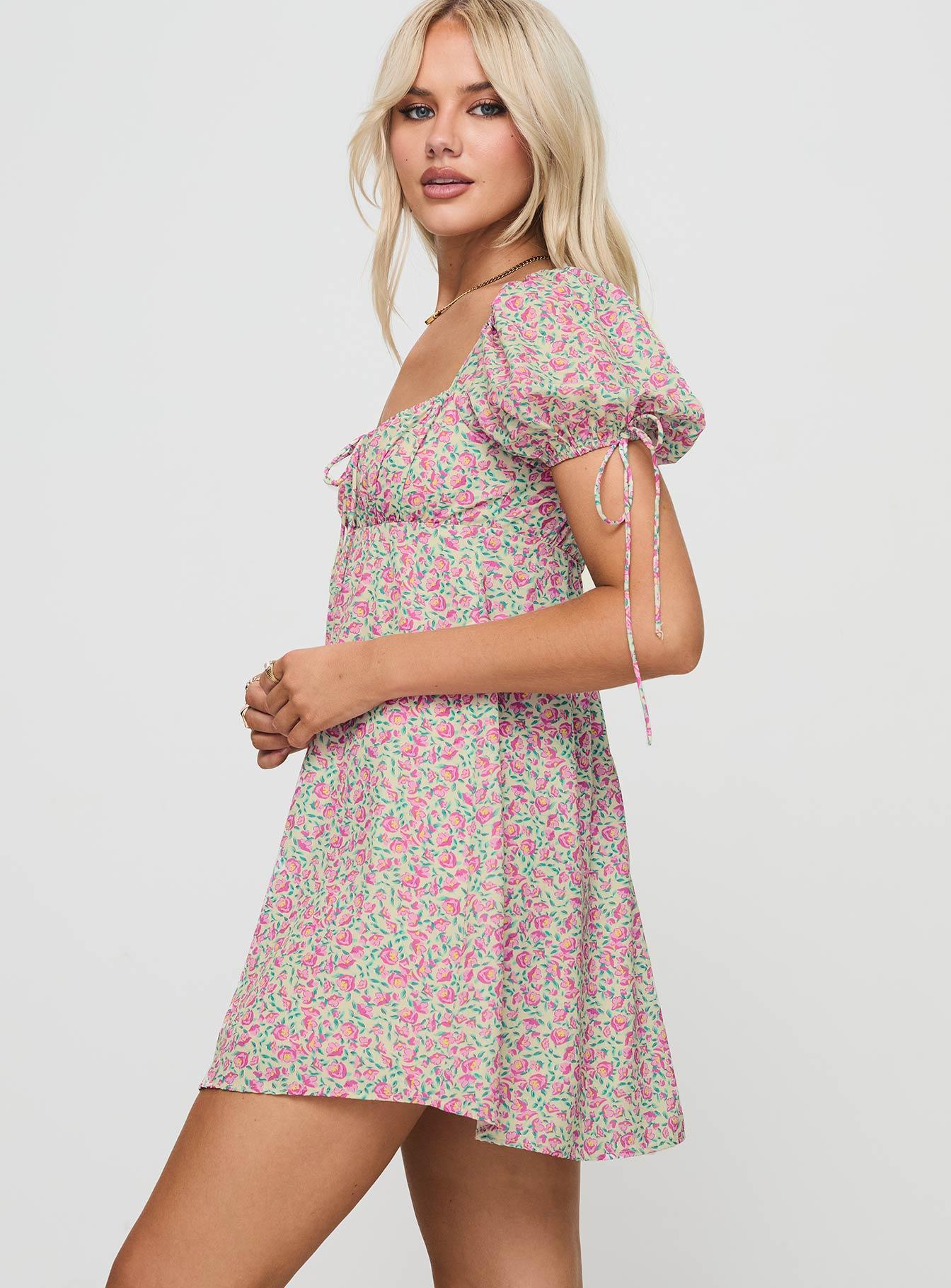 Larsson Mini Dress Pink Floral Product Image