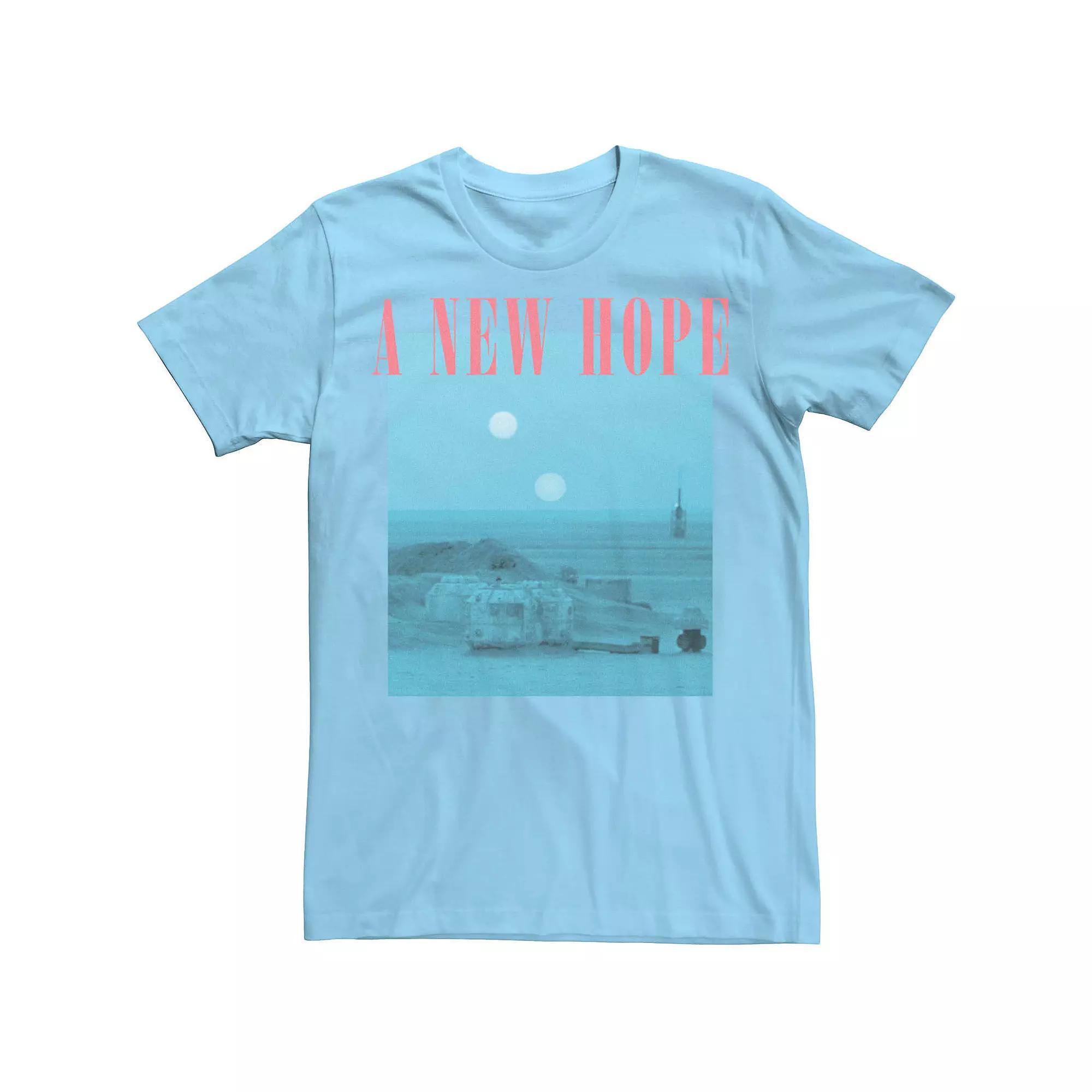 Men's Star Wars New Hope Overlay Poster Tee, Size: Medium, Blue Product Image