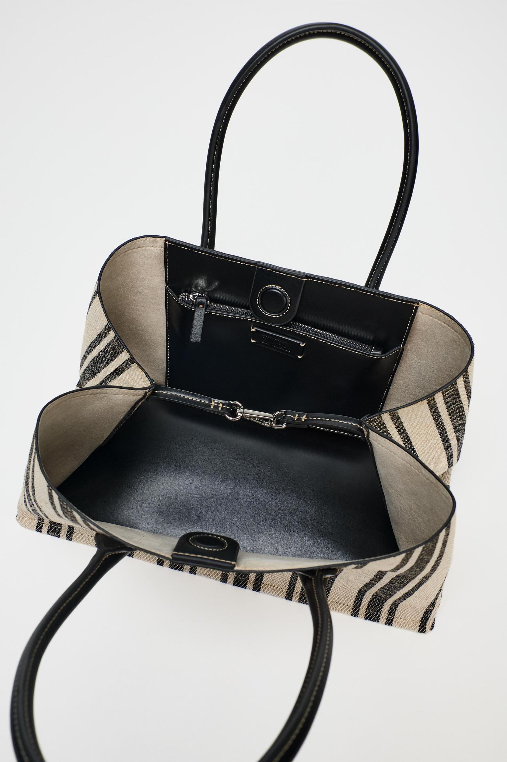 STRIPED CANVAS SHOPPER Product Image