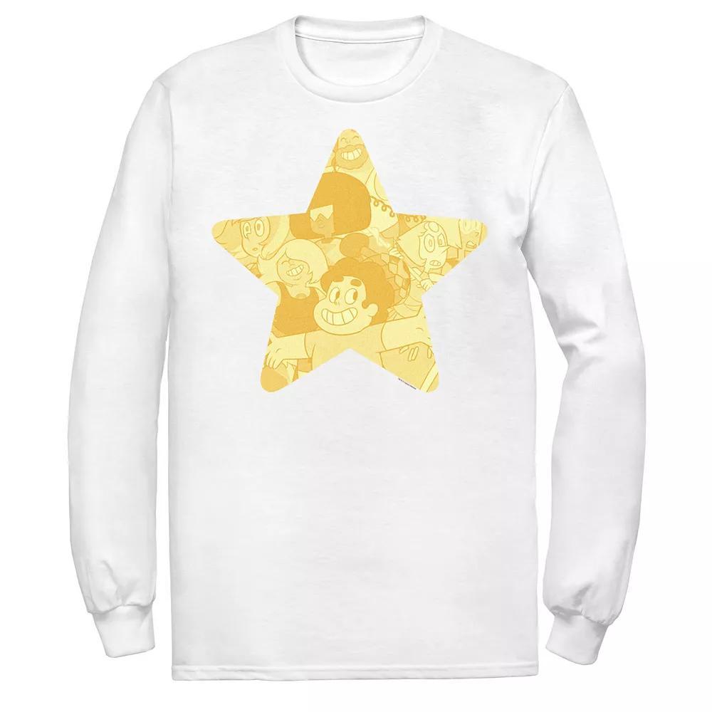 Men's Cartoon Network Stevens Universe Gold Star Long Sleeve Tee, Size: Large, Athletic Grey Product Image