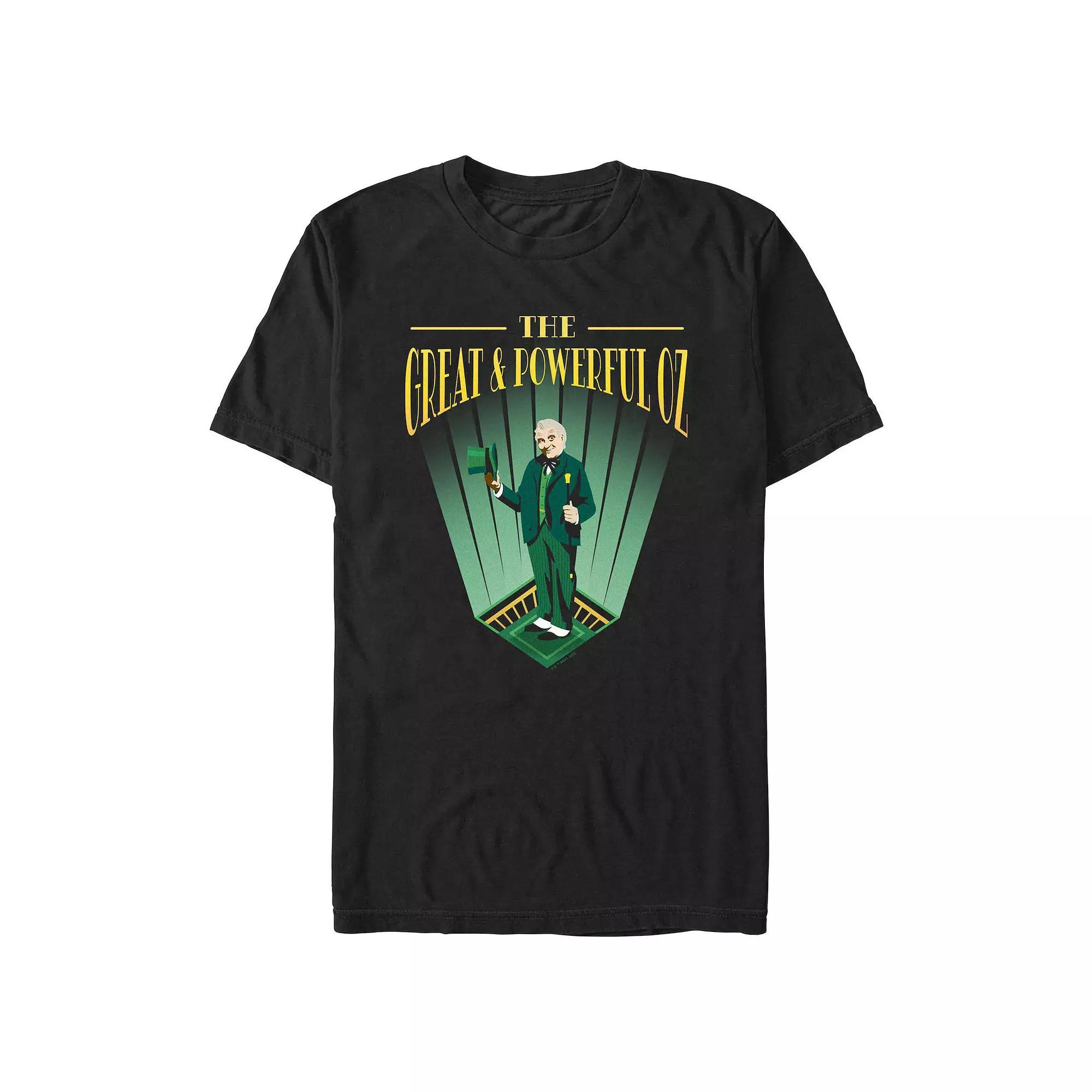 Men's The Wizard of OZ Wizard of Deco Graphic Tee, Size: Large, Black Product Image