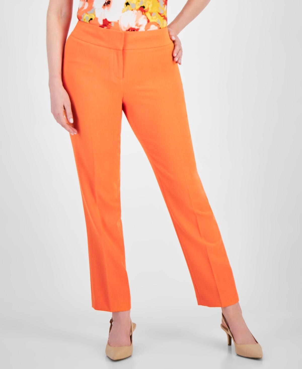 Kasper Solid Crepe Slim Pants Product Image