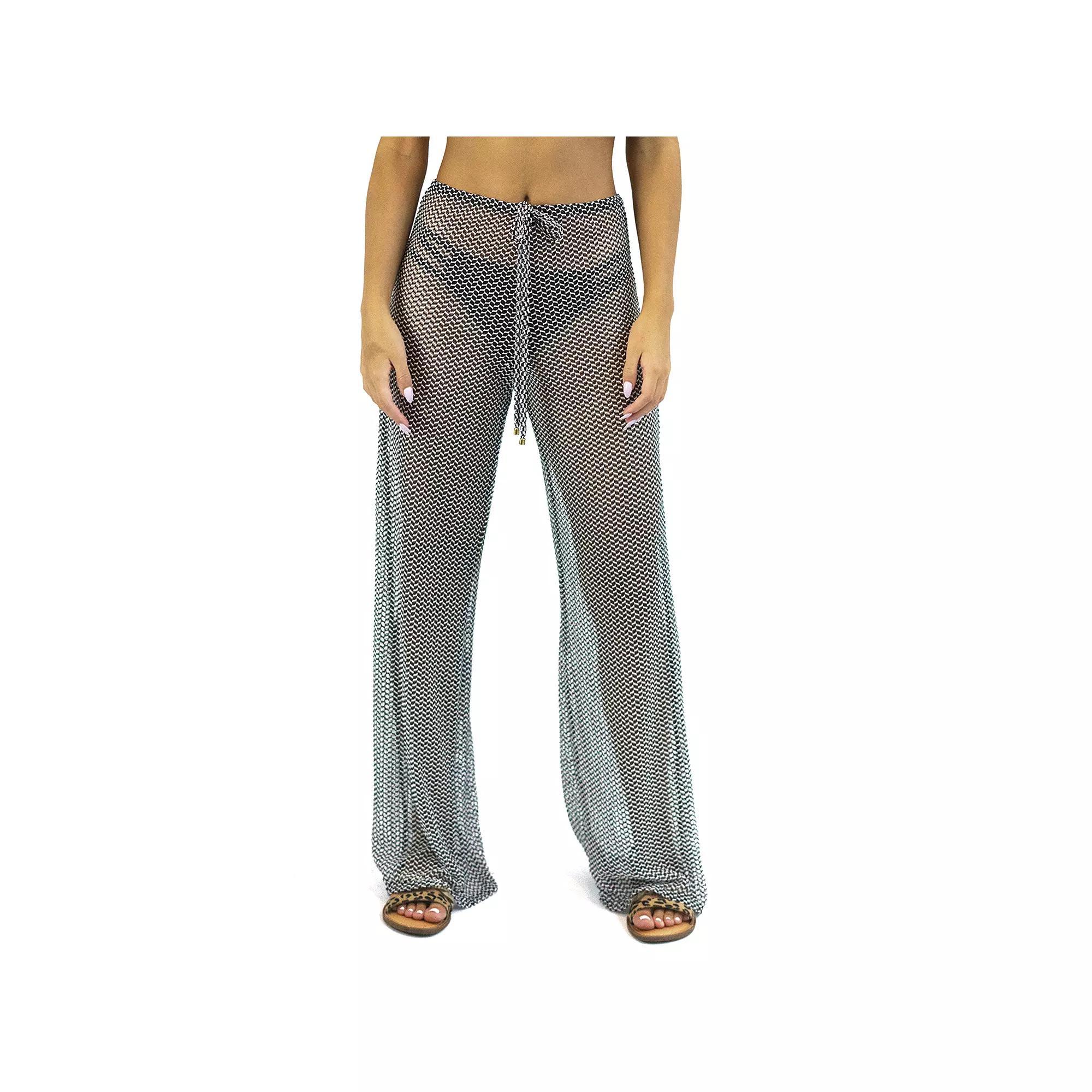 Womens Jordan Taylor Print Sheer Swim Cover-Up Pants Product Image