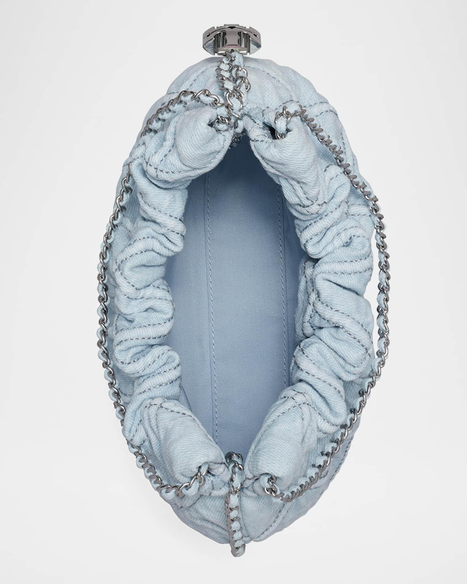 Fleming Mini Quilted Denim Hobo Bag Product Image