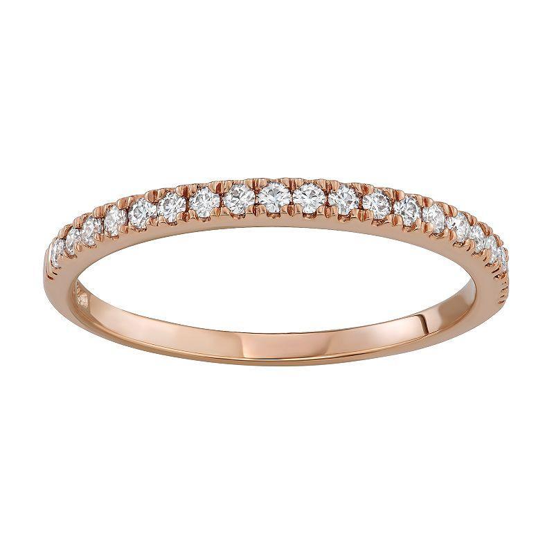 Charles & Colvard 14k Gold 1/4 Carat T.W. Lab-Created Moissanite Wedding Band, Women's, Size: 6, White Product Image