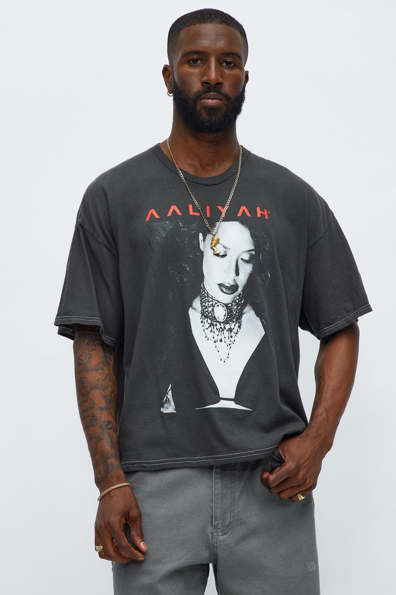 Aaliyah Try Again Oversized Short Sleeve Tee - Black Wash Product Image