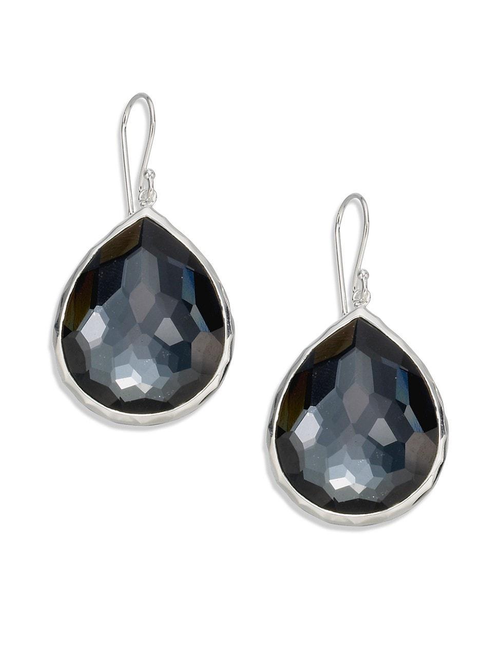 Ippolita Sterling Silver Rock Candy Large Teardrop Earrings in Clear Quartz Product Image