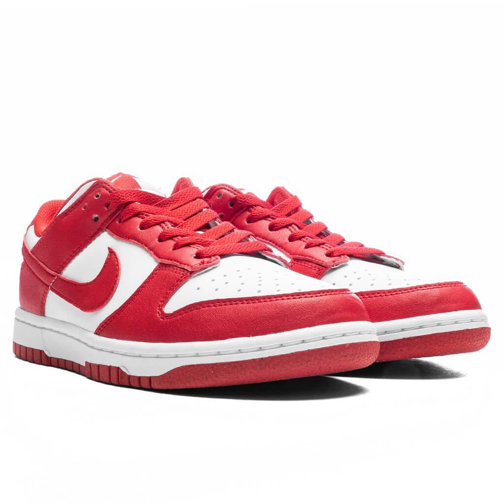 Women's Dunk Low - White/University Red Female Product Image