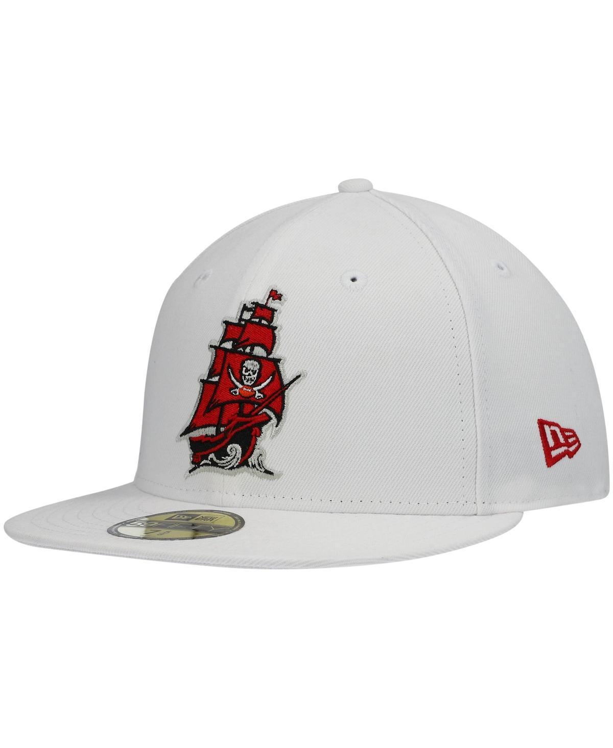 Men's New Era White Tampa Bay Buccaneers Omaha Alternate Logo 59FIFTY Fitted Hat, Size: 7 1/8 Product Image
