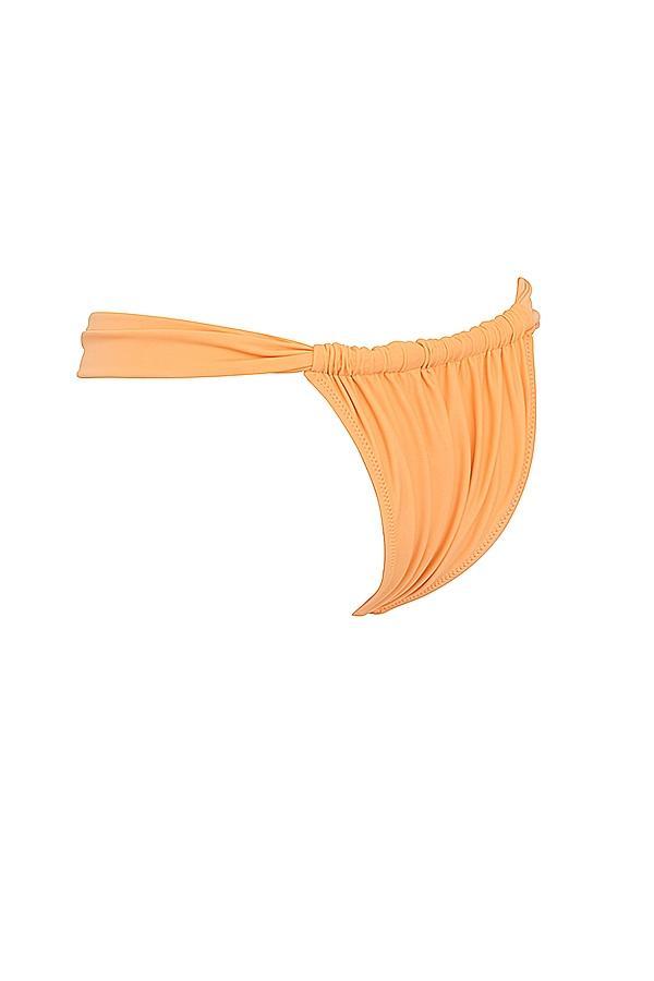 Cassis  light orange ruched bikini top Product Image