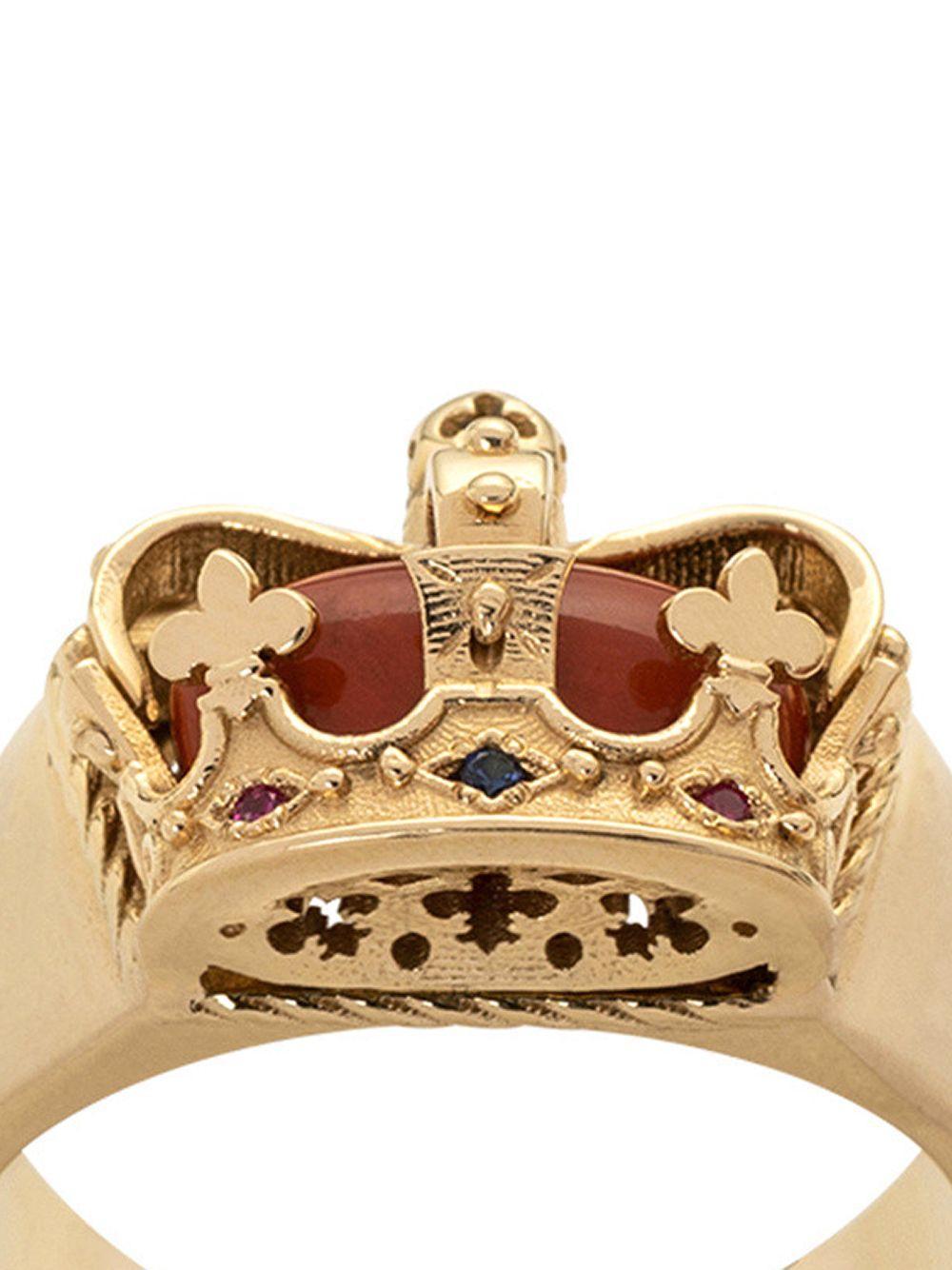 18K yellow gold Royal jasper, ruby and sapphire ring Product Image