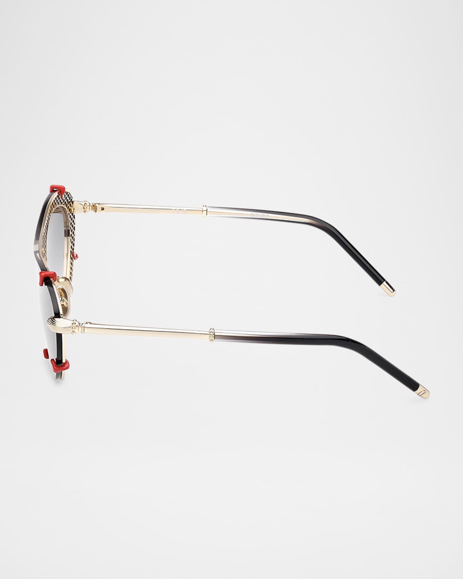 Miss Z Spiked Oval Acetate Sunglasses Product Image