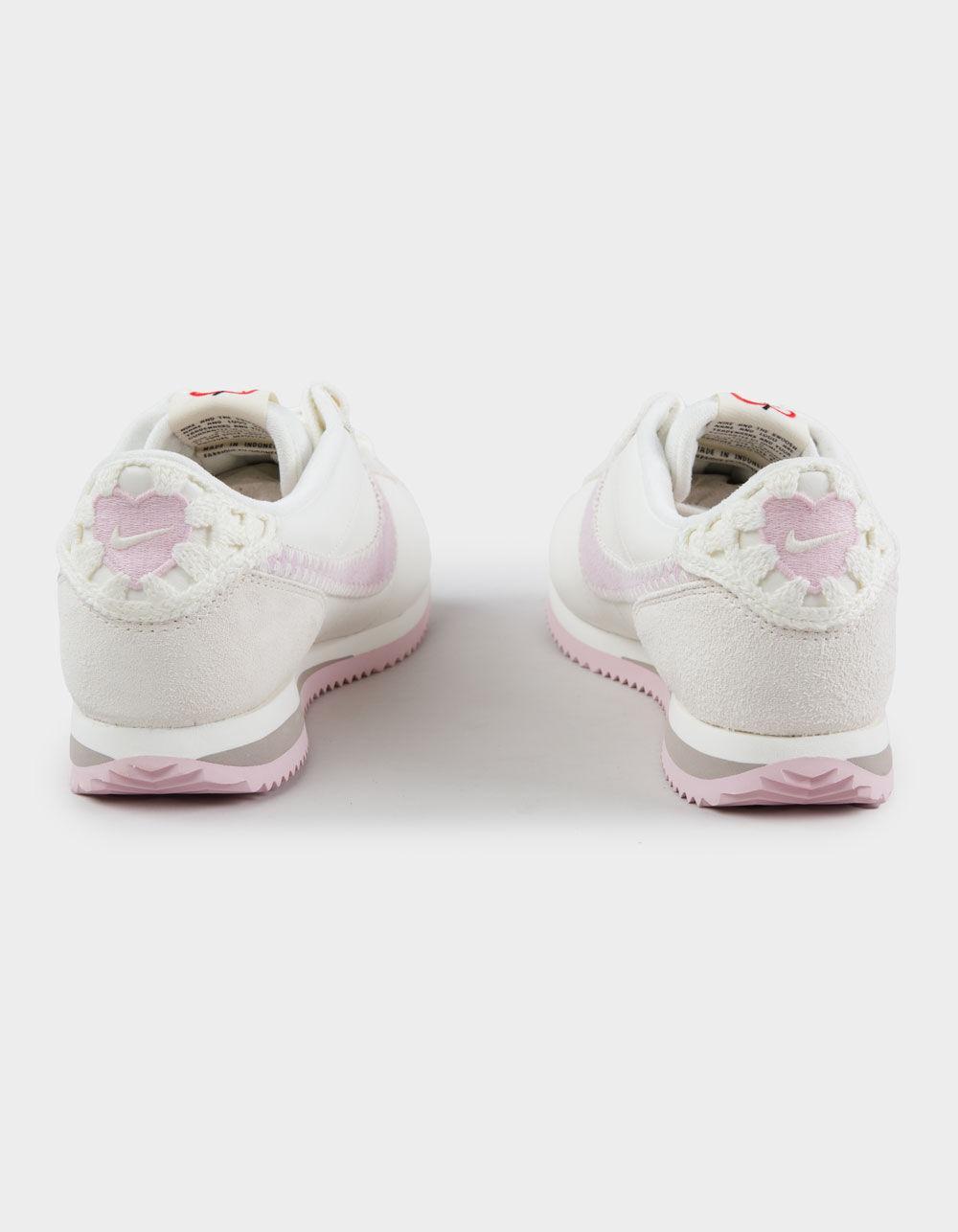 NIKE Cortez Womens Shoes - WHT/LT PNK Product Image