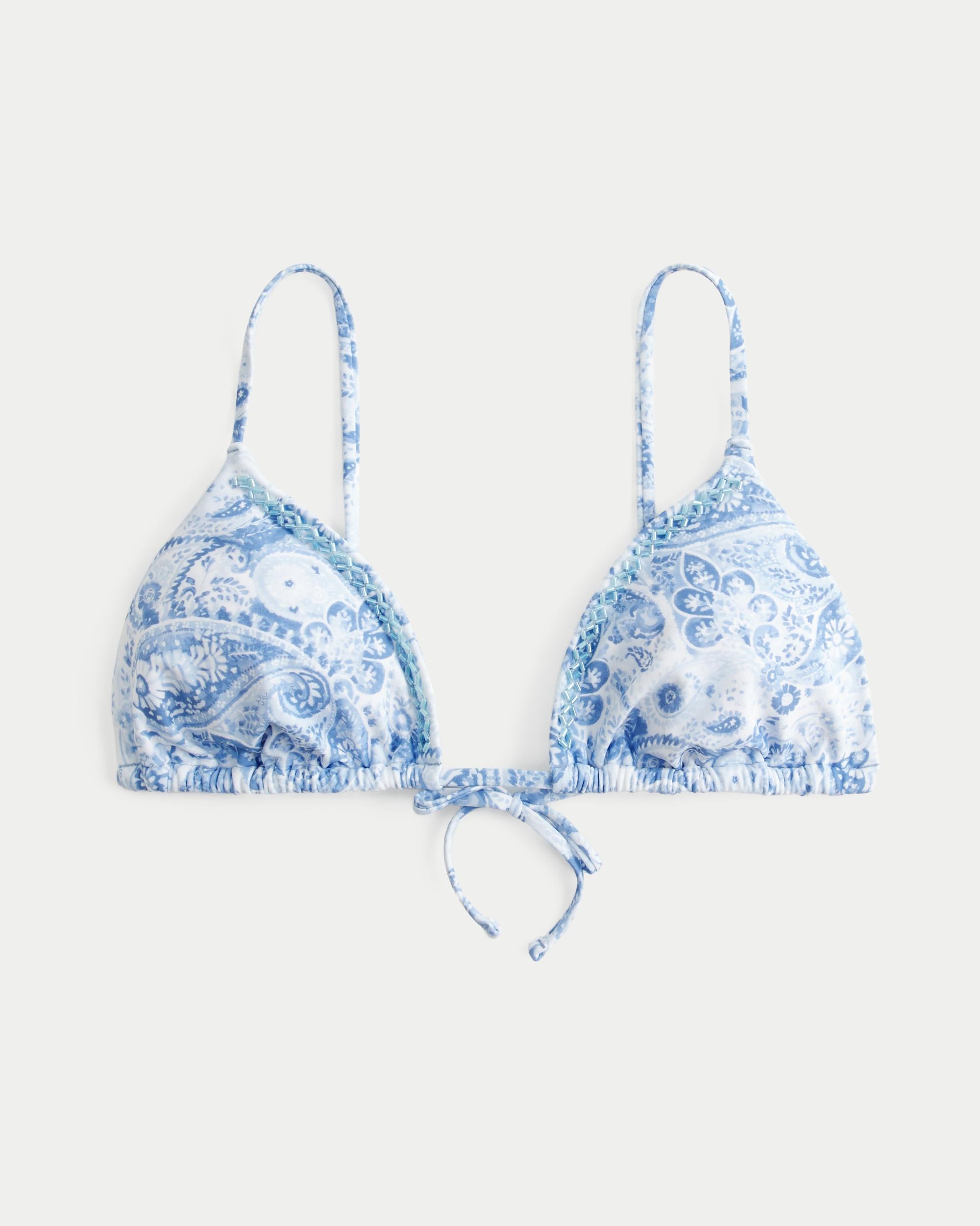 Embellished Triangle Bikini Top Product Image