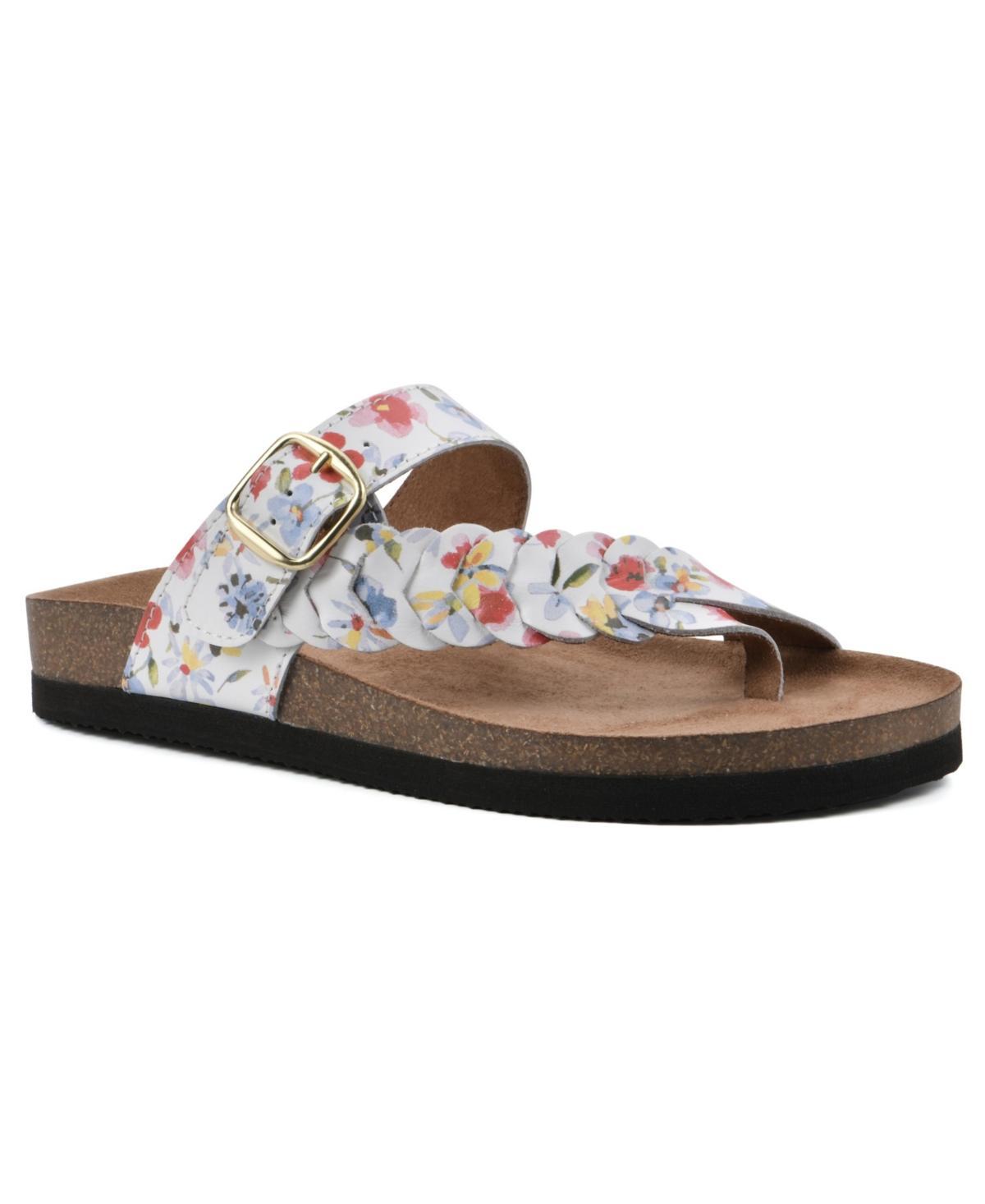 White Mountain Happier (Navy/Leather) Women's Sandals Product Image