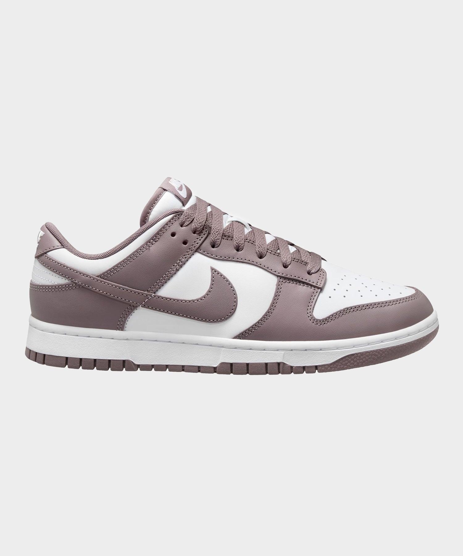 Nike Dunk Low in White + Taupe Grey Product Image