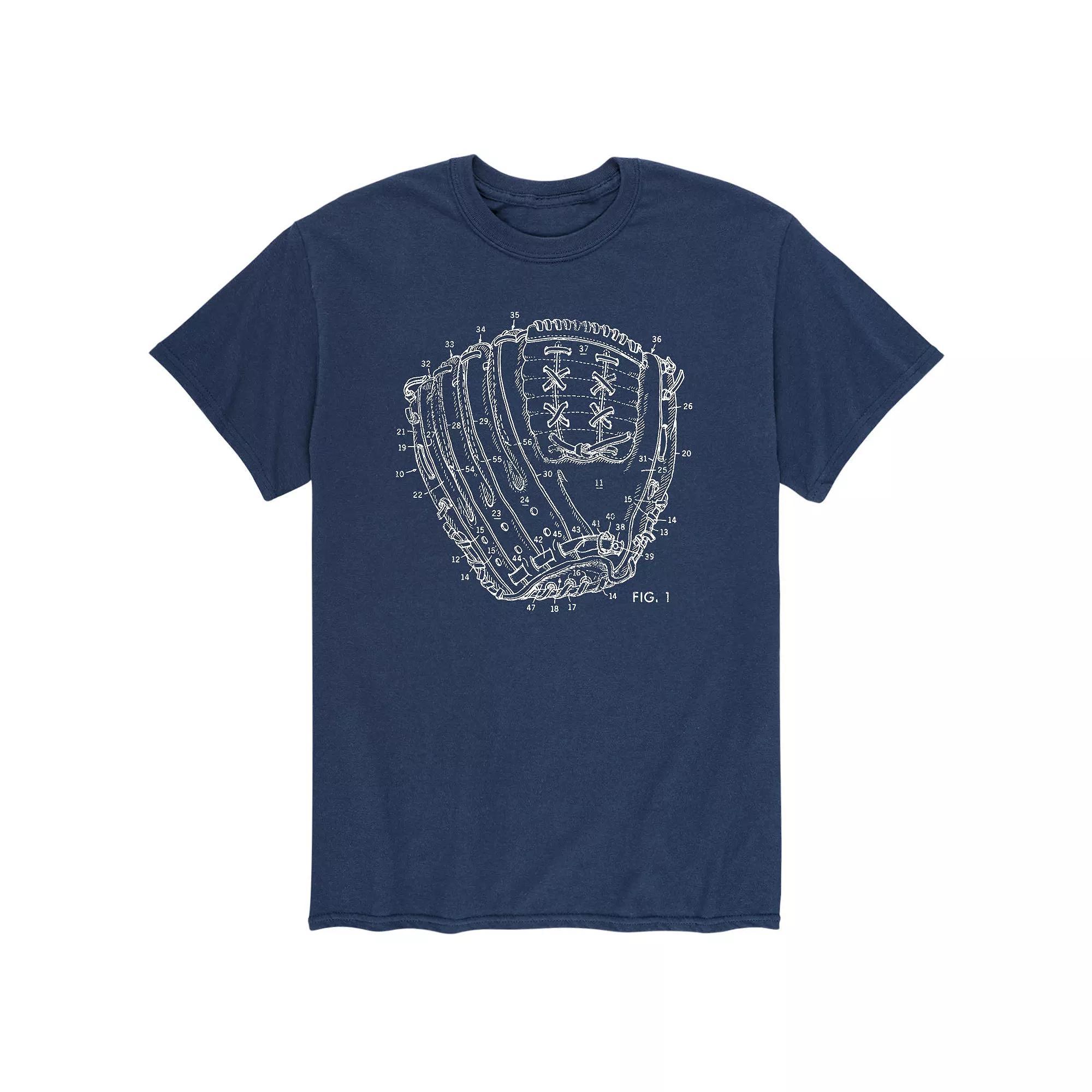 Mens Ball Glove Rendering Tee Product Image