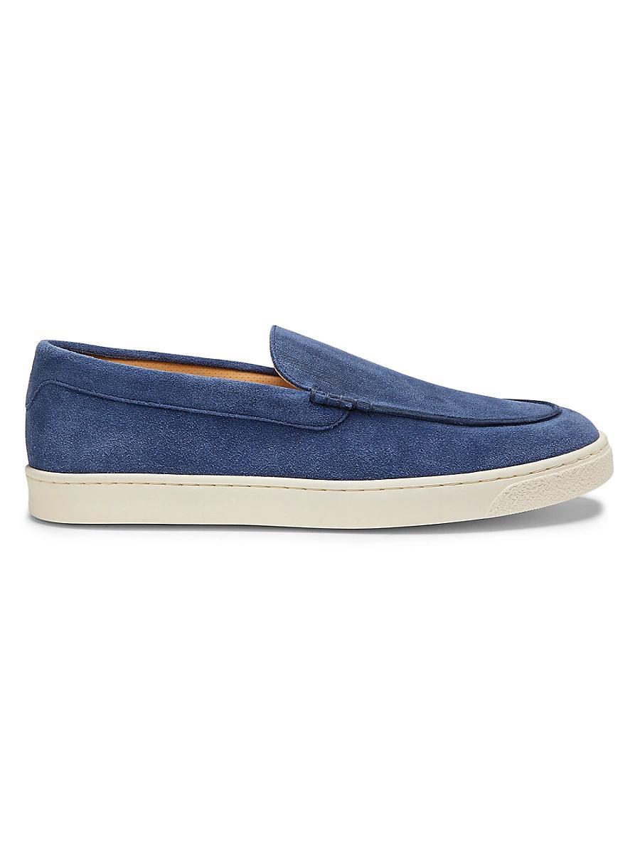 Mens Textured Suede Loafers Product Image