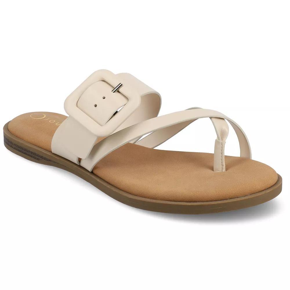 Journee Layra Womens Slip-On Toe Post Flat Sandals Product Image