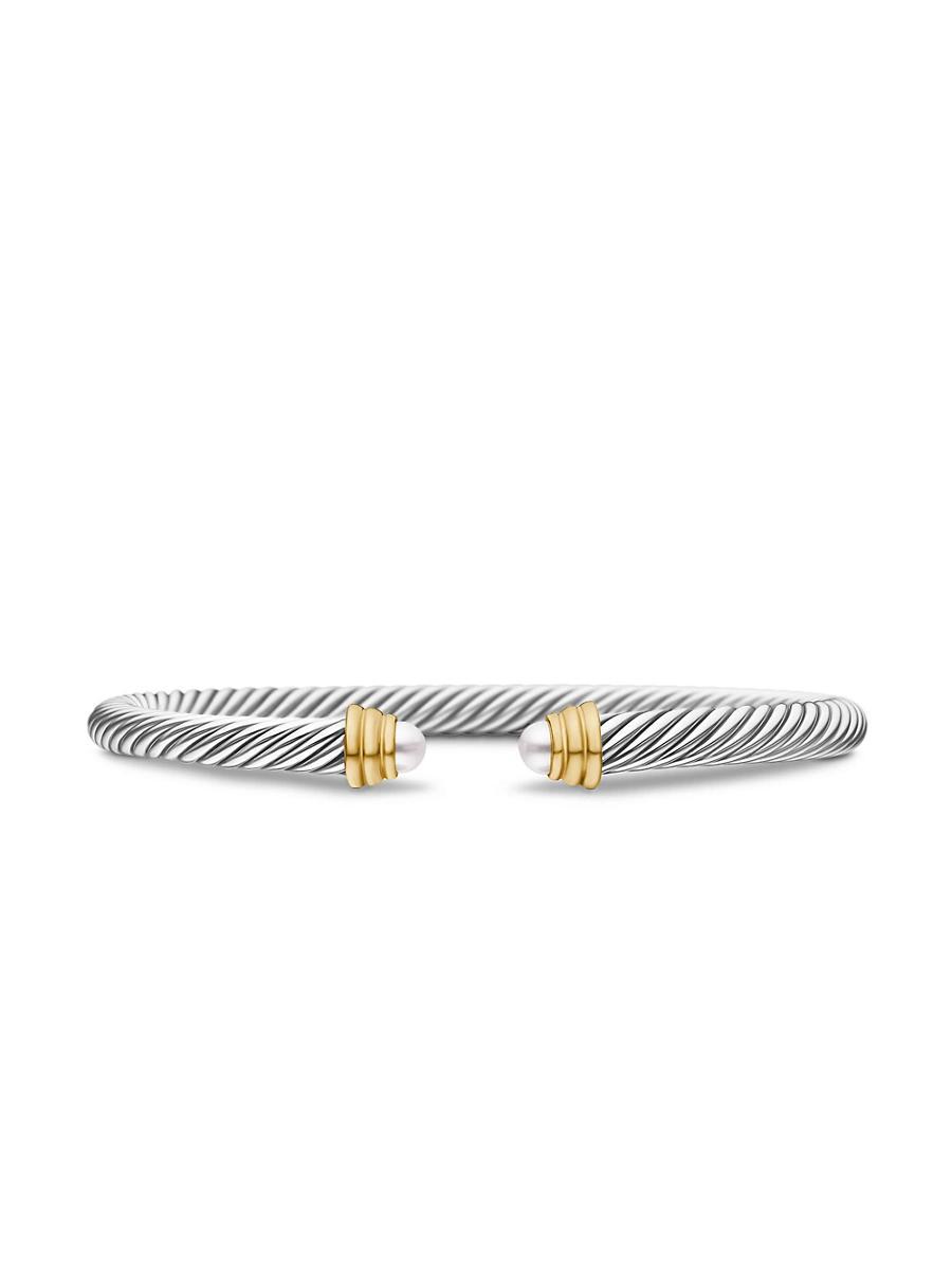 David Yurman Cable Classics Bracelet with Blue Topaz and Gold Product Image
