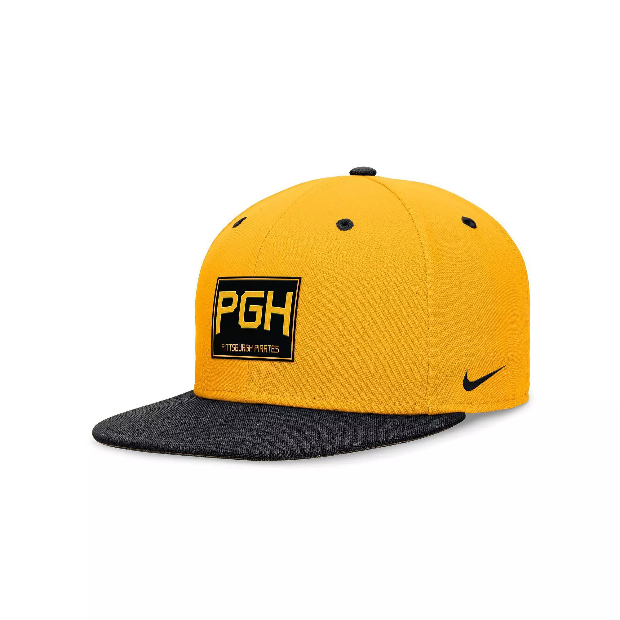Men's Nike Gold/Black Pittsburgh Pirates City Connect True Fitted Hat, Size: 7 1/4 Product Image