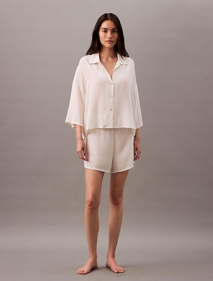 Woven Viscose Sleep Shorts Product Image