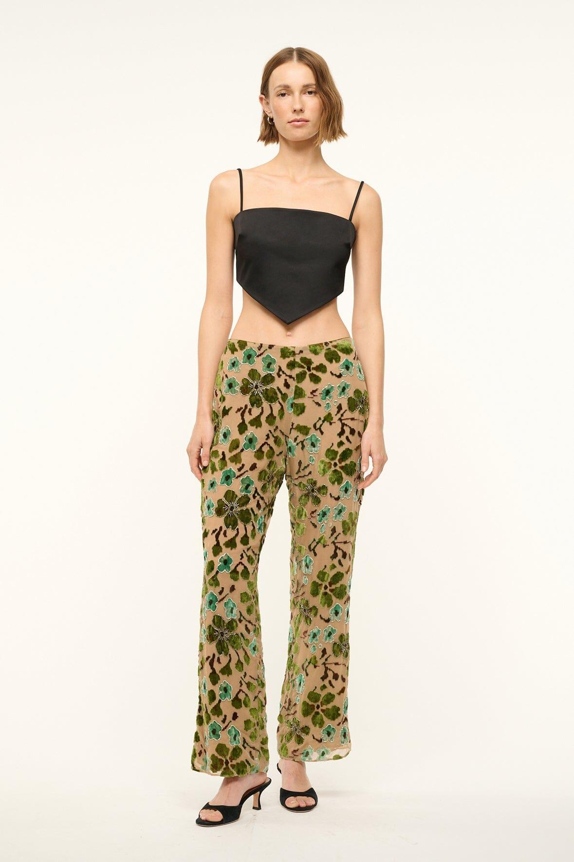 AVOLA BEADED PANT | MOSS FLORAL TAPESTRY Product Image