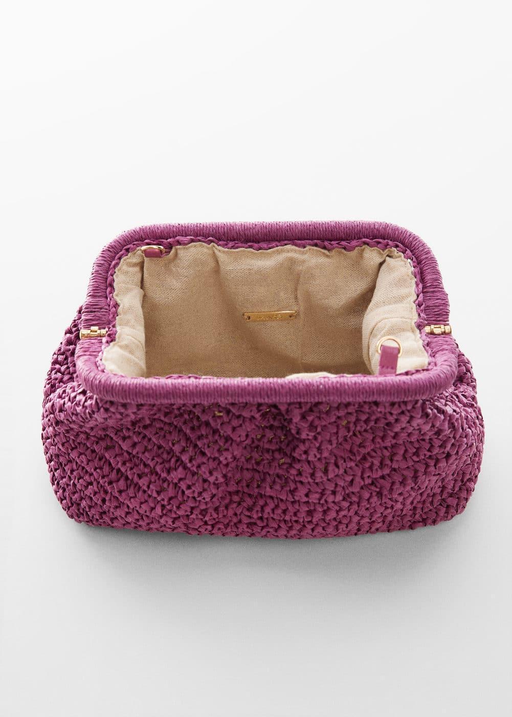 Mango Womens Natural Fiber Clutch Bag Product Image