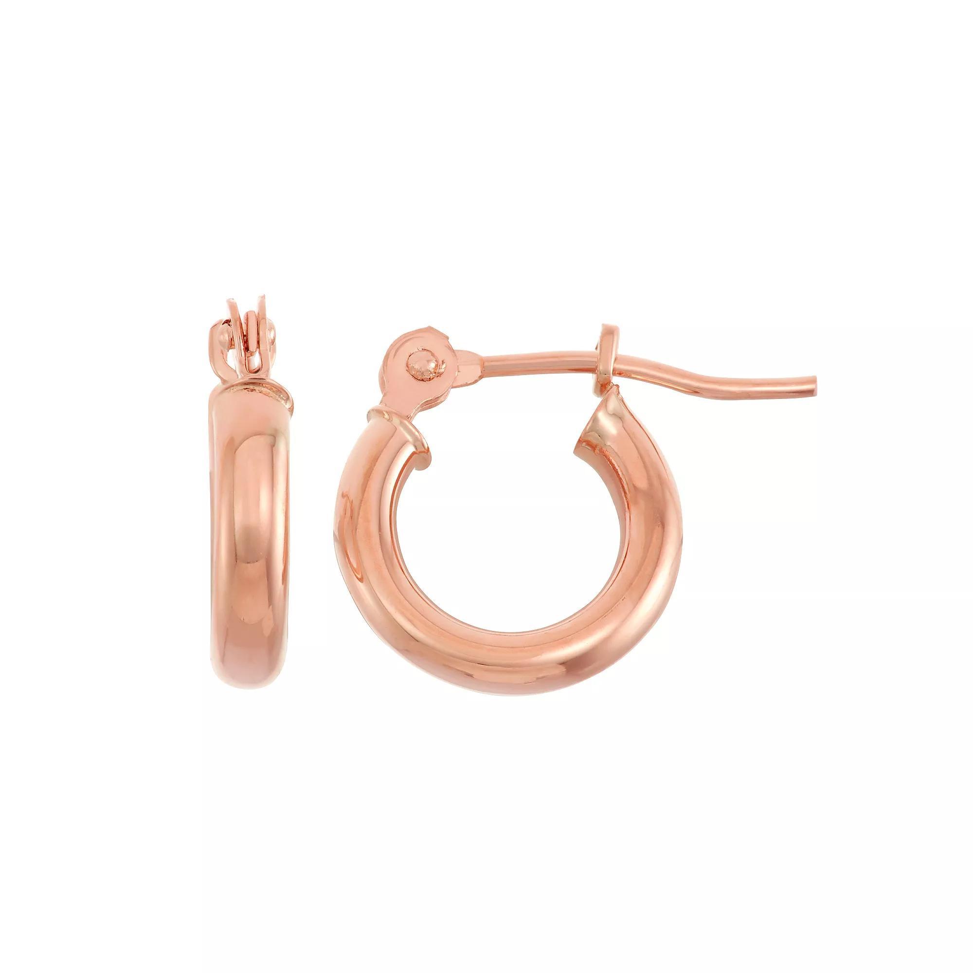 Jordan Blue 10k Gold Hoop Earrings 2 x 10mm, Women's, 10k Whgold Product Image