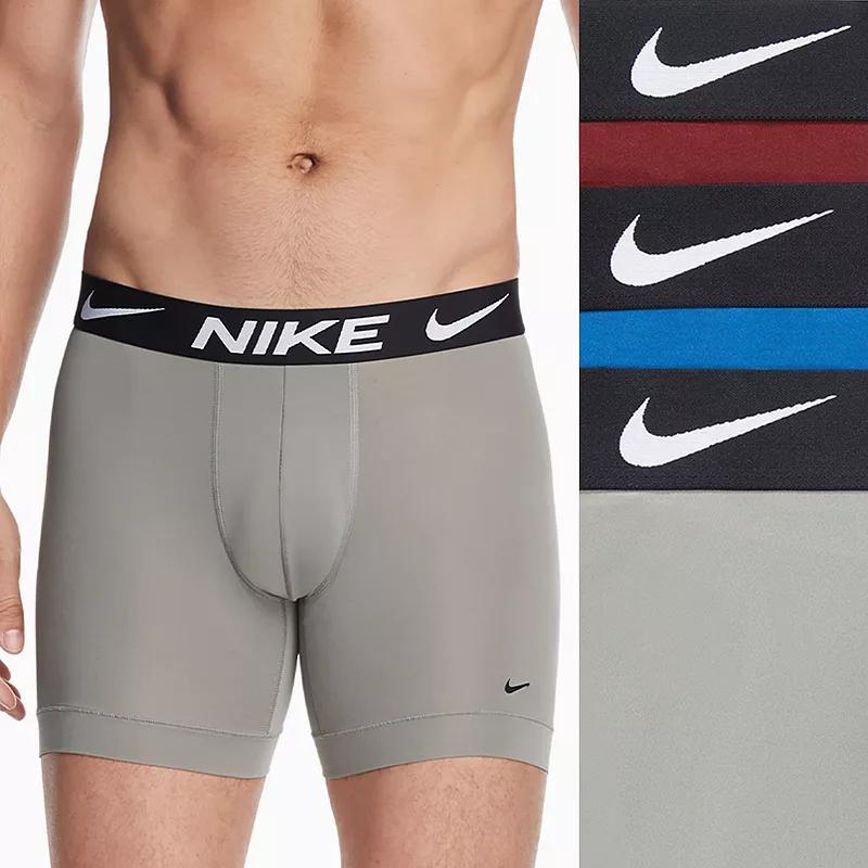 Men's Nike Dri-FIT Essential 3-pack Microfiber Boxer Briefs, Size: Medium, Blue Topaz Product Image