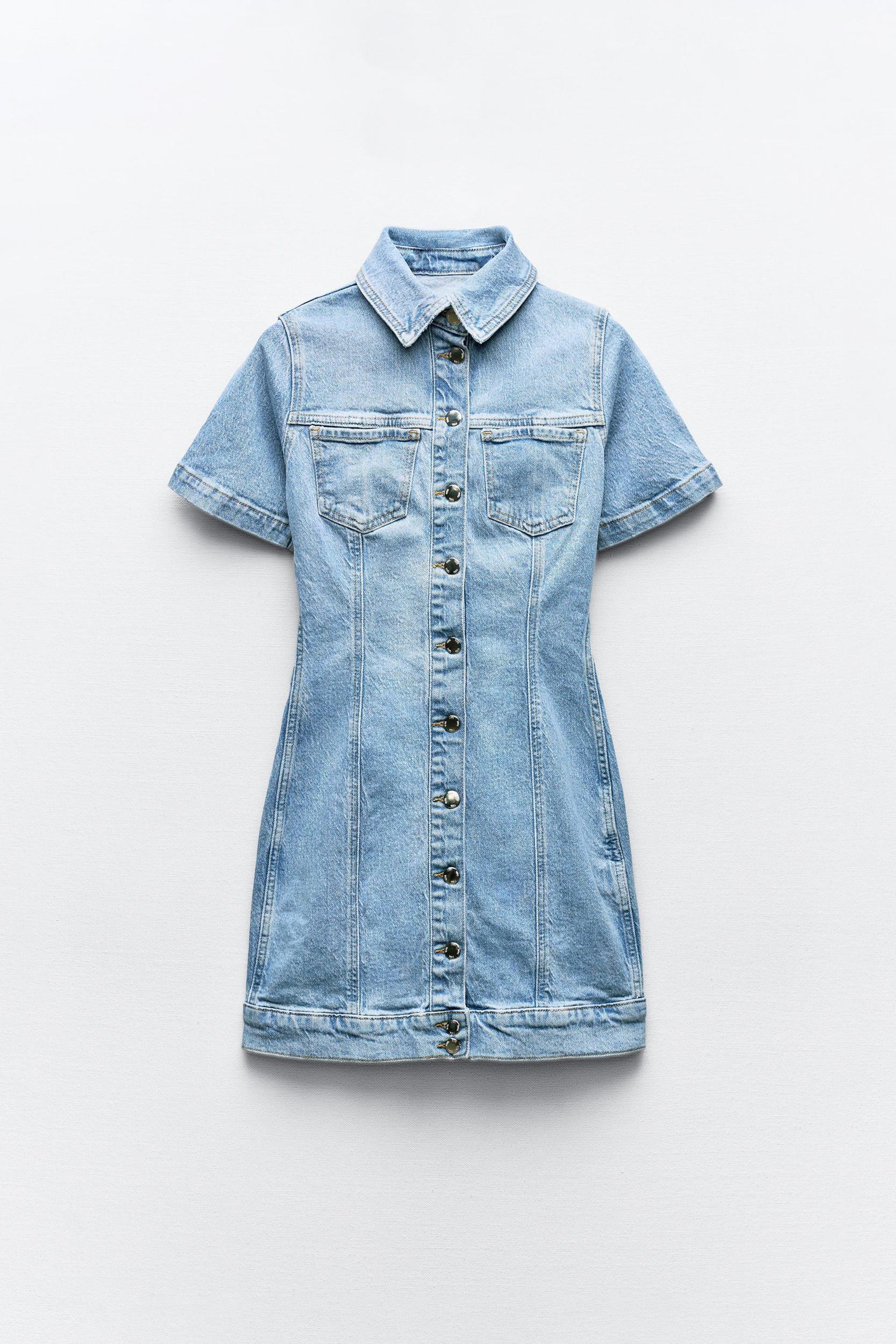 Z1975 FITTED DENIM MINI DRESS Product Image