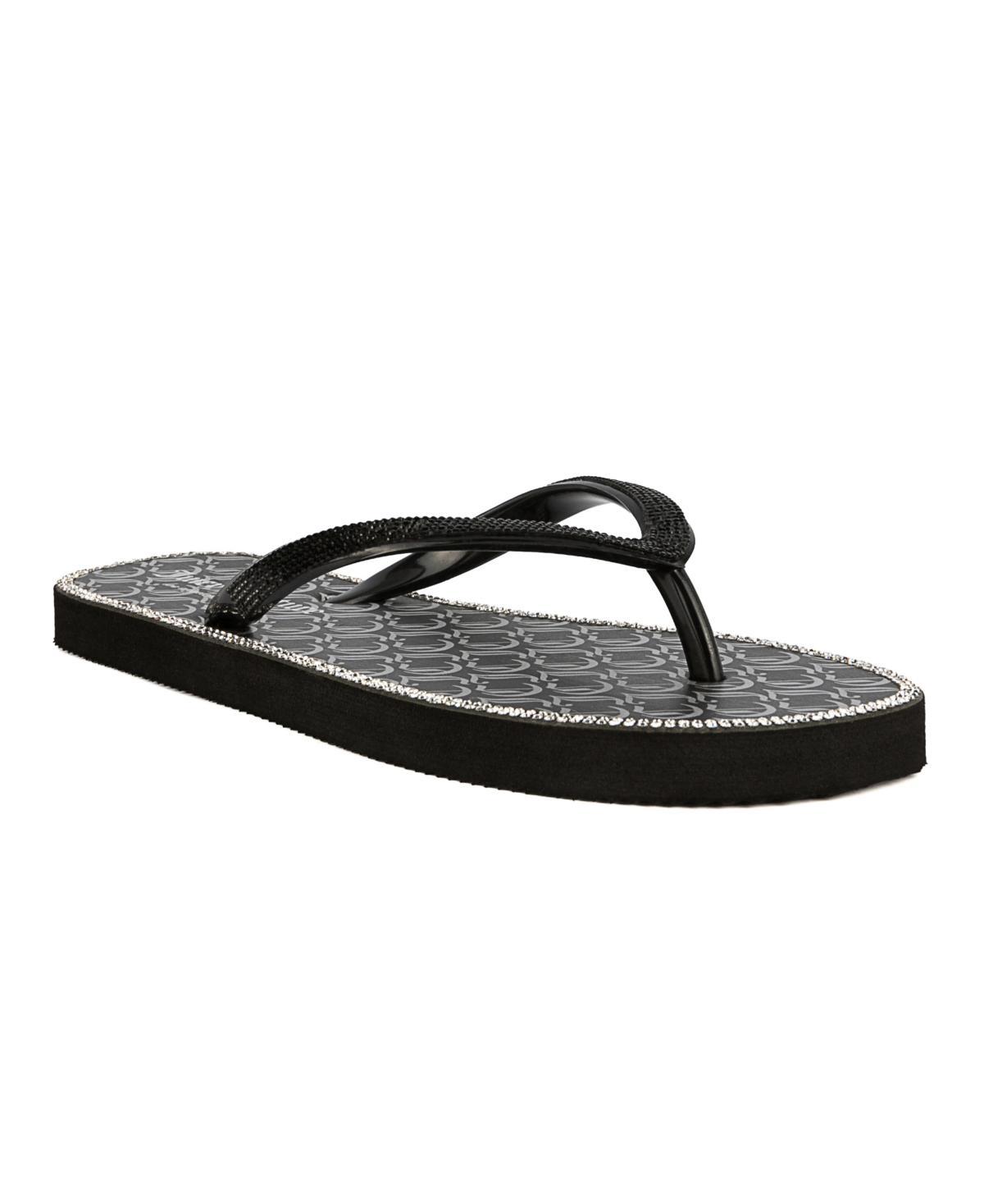 Juicy Couture Surprise 2 Women's Flip Flop Sandals, Size: 10, Black Product Image