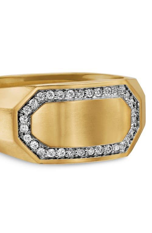 Mens Streamline Cigar Band Ring in 18K Yellow Gold, 10.5MM Product Image