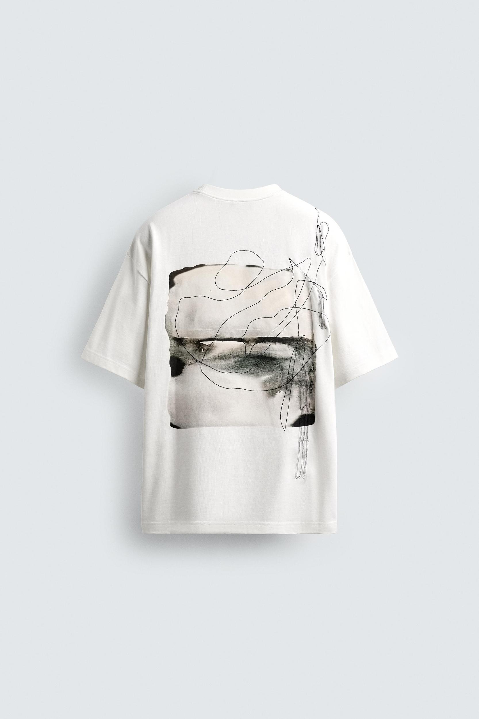 EMBROIDERED PHOTO PRINT T-SHIRT Product Image