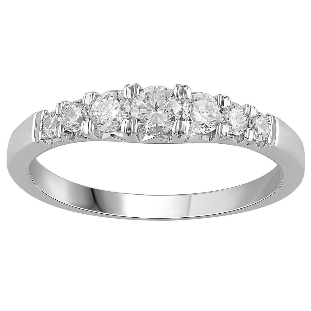 Platinum 1/2 Carat T.W. Diamond Anniversary Band, Women's, Size: 6, White Product Image