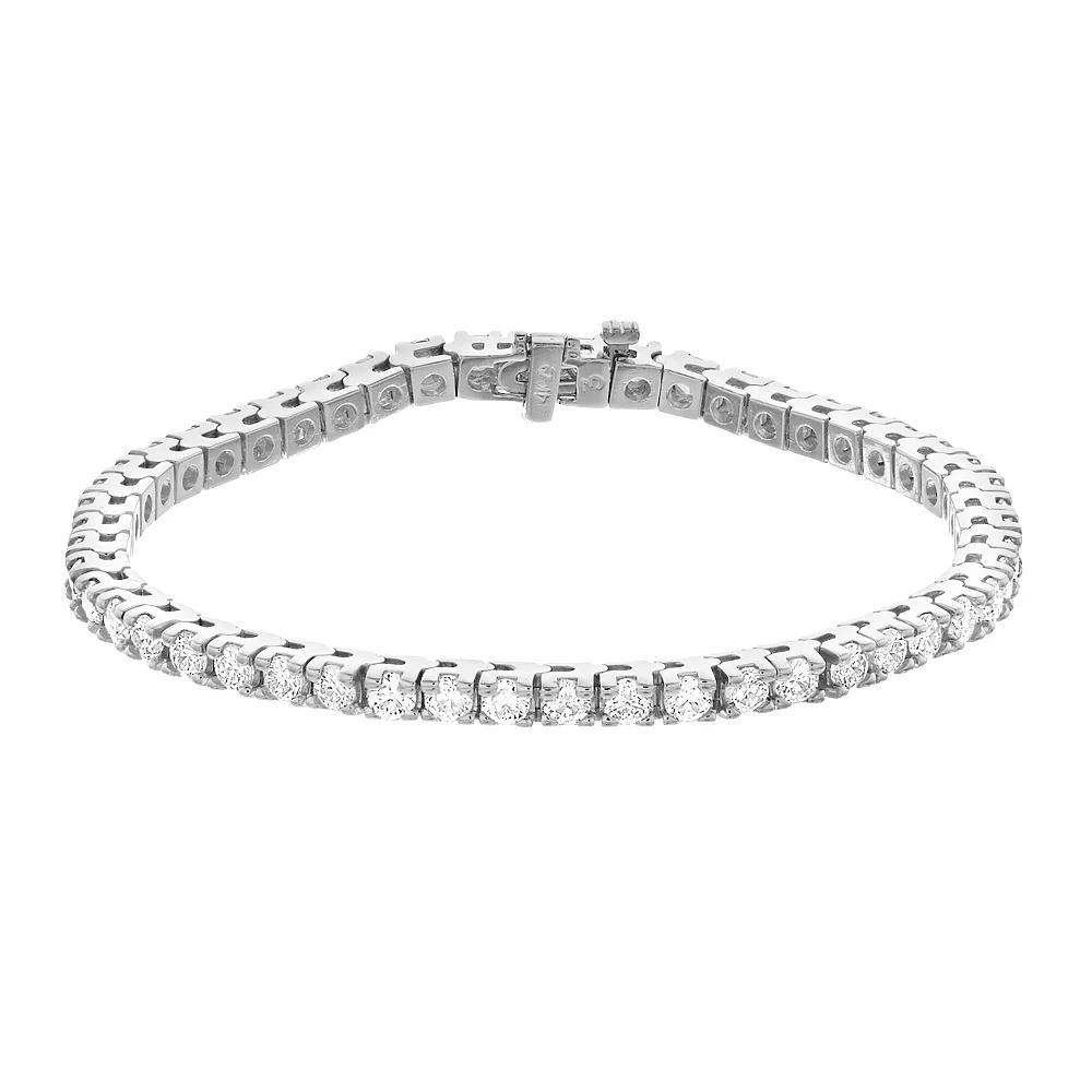 Radiant Fire 14k White Gold Lab-Created Moissanite Tennis Bracelet, Womens Product Image
