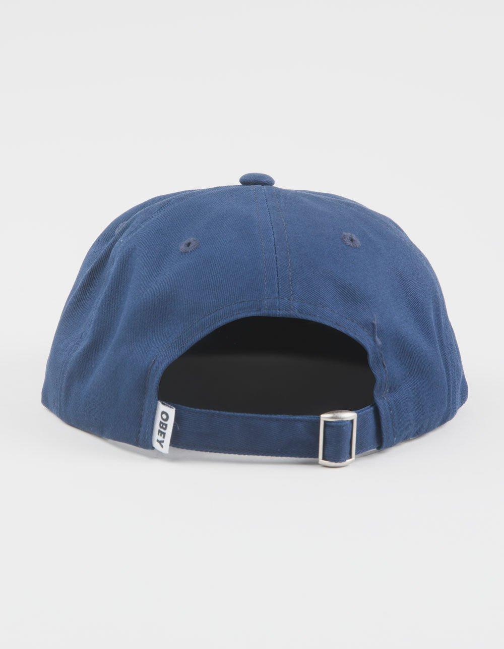 OBEY Bold Twill 6 Panel Strapback Hat - BURGUNDY Product Image