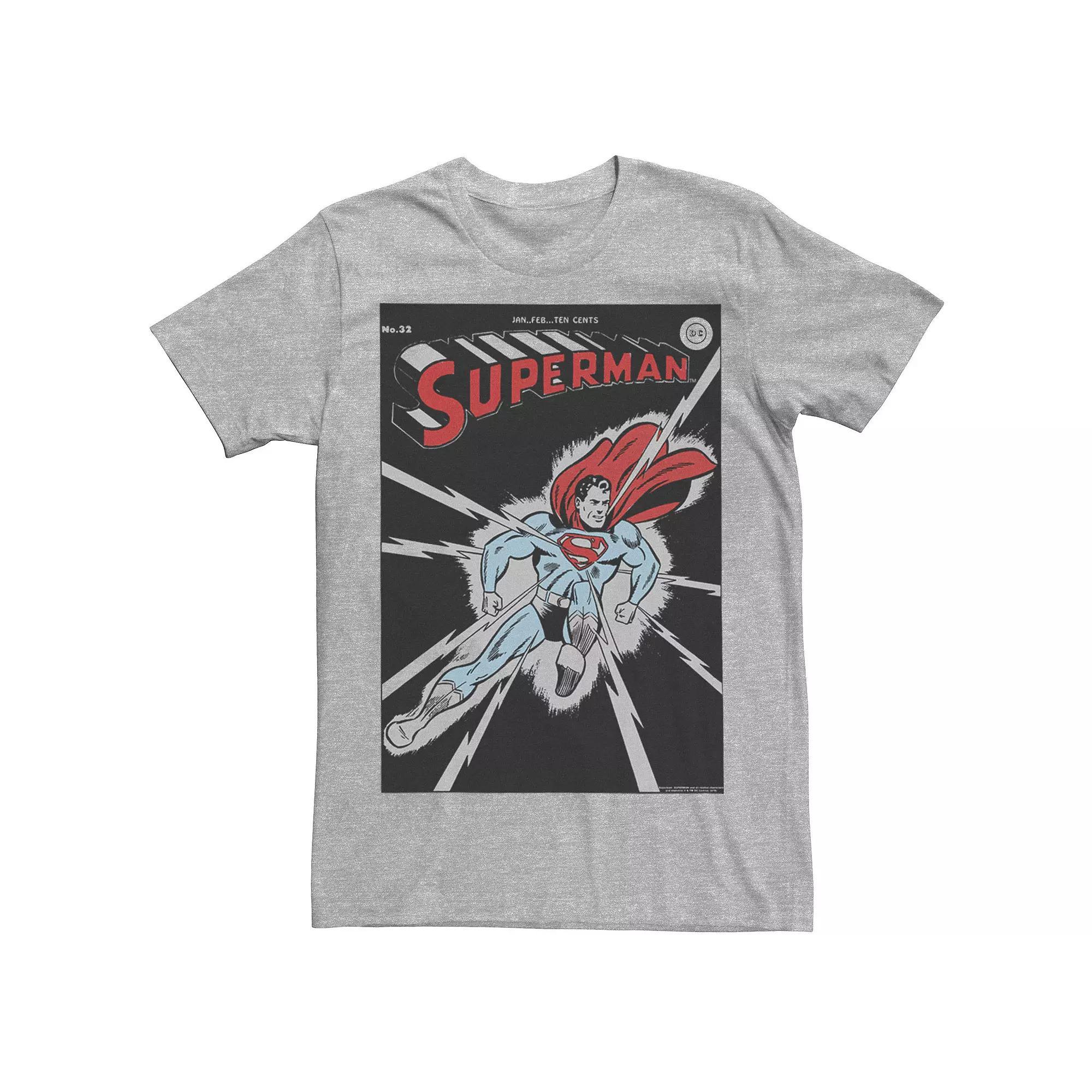 Men's DC Comics Superman No. 32 Comic Cover Poster Tee, Size: Large, Athletic Grey Product Image