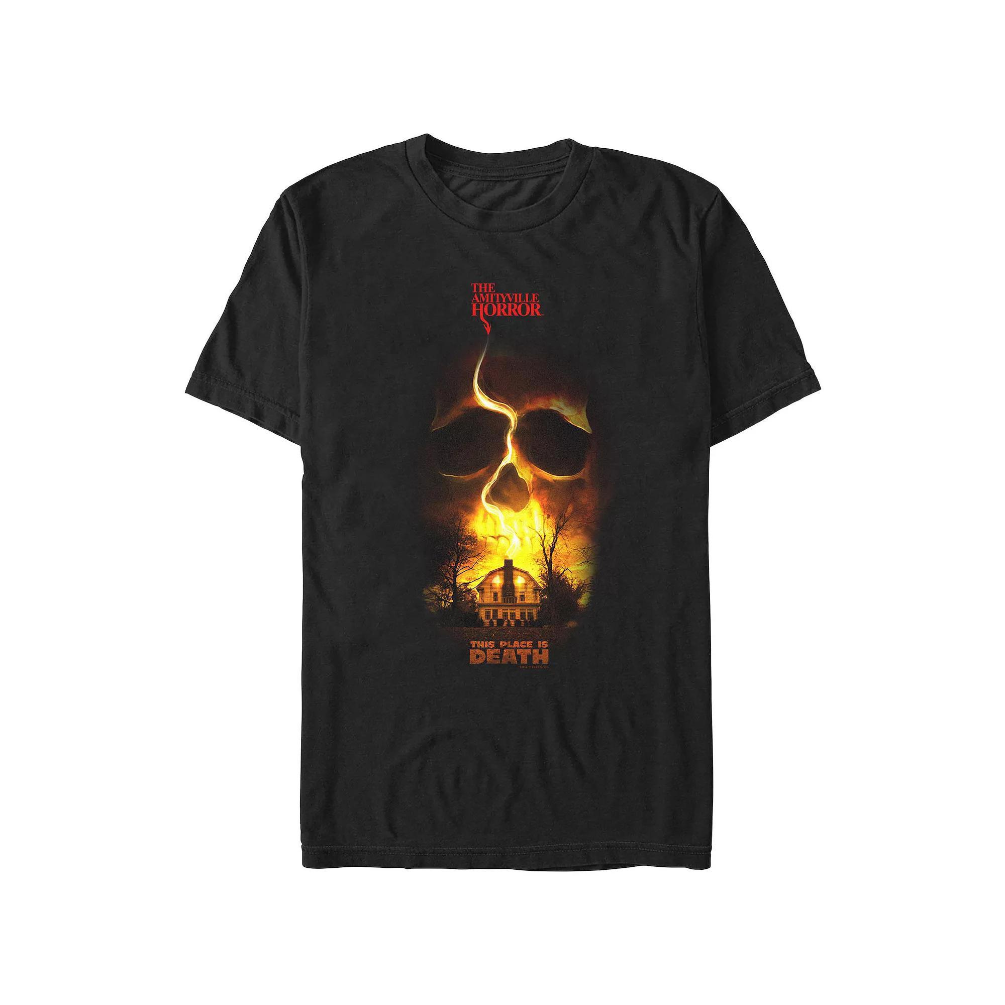 Men's The Amityville Horror The Place Is Death Graphic Tee, Size: Medium, Black Product Image